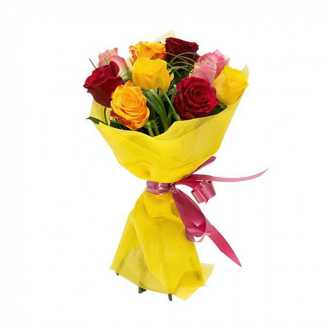 Букет цветов "Взрыв оттенков"